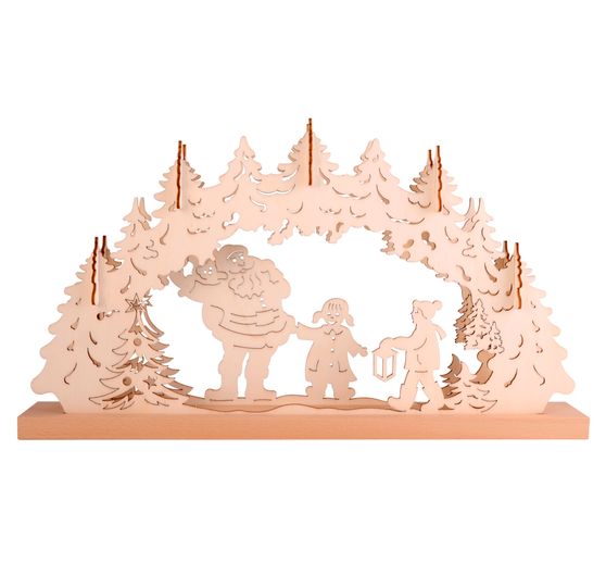 3D Light arch "Santa Claus with children"