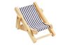 Decorative wooden deck chair, blue/white