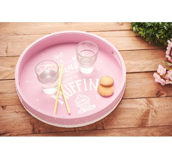 VBS Wooden tray, round