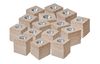15 tea light cubes, raw wood, approx. 8x8x8cm, VBS Wholesale Package