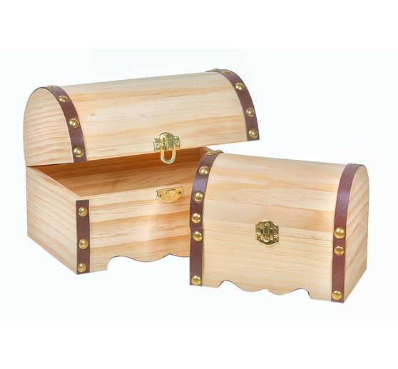VBS Round lid chest with fitting, set of 2