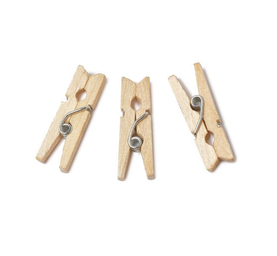 VBS Mini houten clips "2 cm", 100 stuks