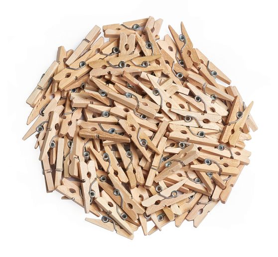 VBS Mini houten clips "2 cm", 100 stuks