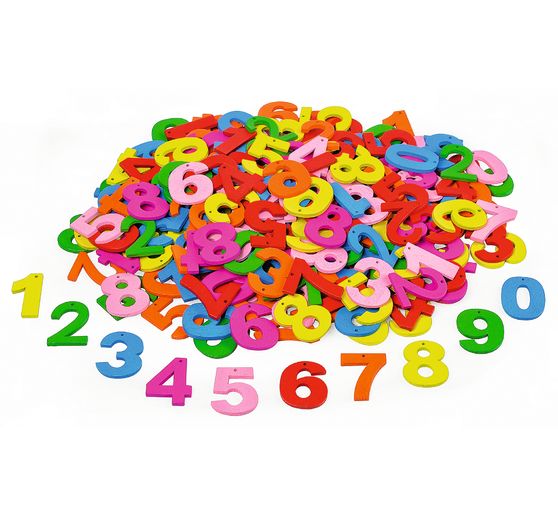 VBS Wooden numbers "Colorful", 250 pcs.