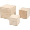 Wooden cubes, set of 3