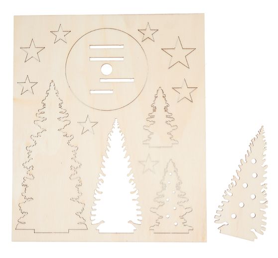 Hout-Houten bouwpakket "Fir trio", multiplex