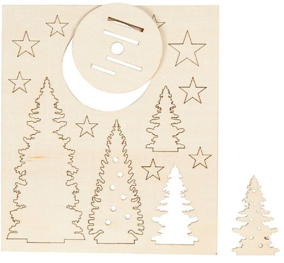 Hout-Houten bouwpakket "Fir trio", multiplex