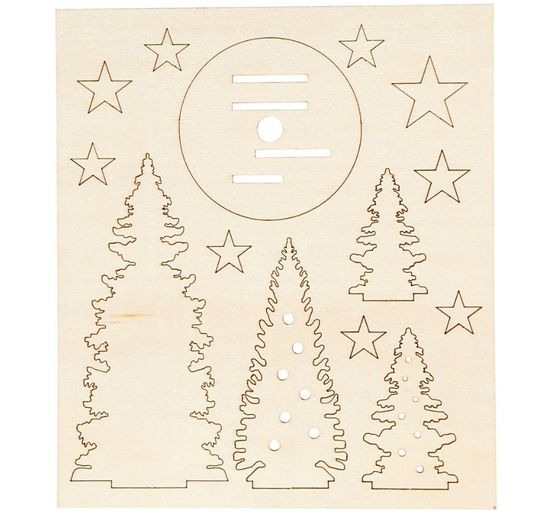 Hout-Houten bouwpakket "Fir trio", multiplex