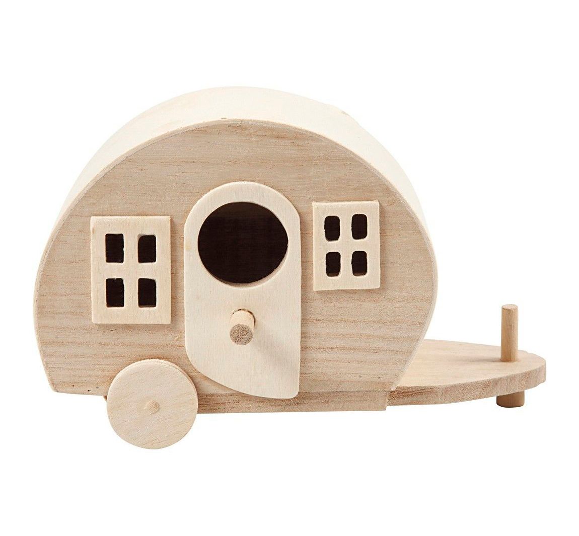 Kampeerwagen, ruw hout/multiplex