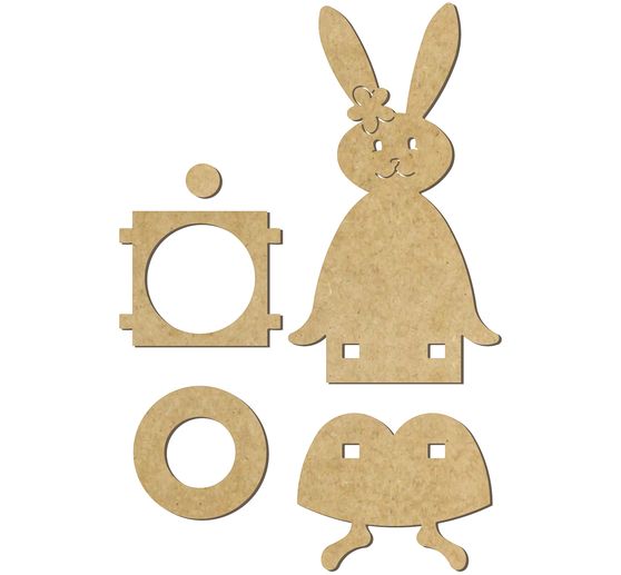 Randkruk "Rabbit Daisy", MDF-hout