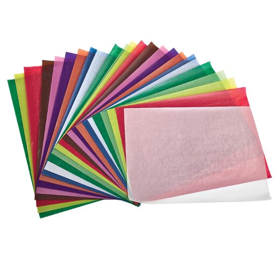 transparant papier, verschillende kleuren