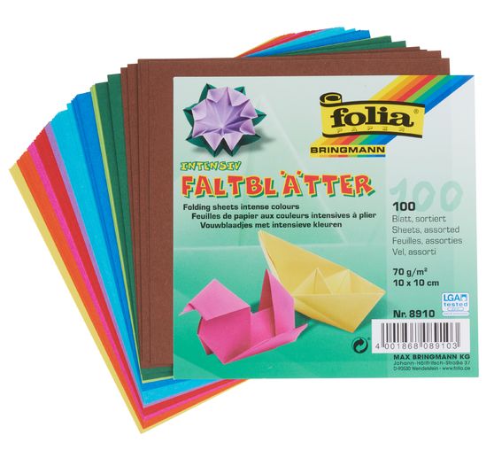 Folding paper, 10 x 10 cm