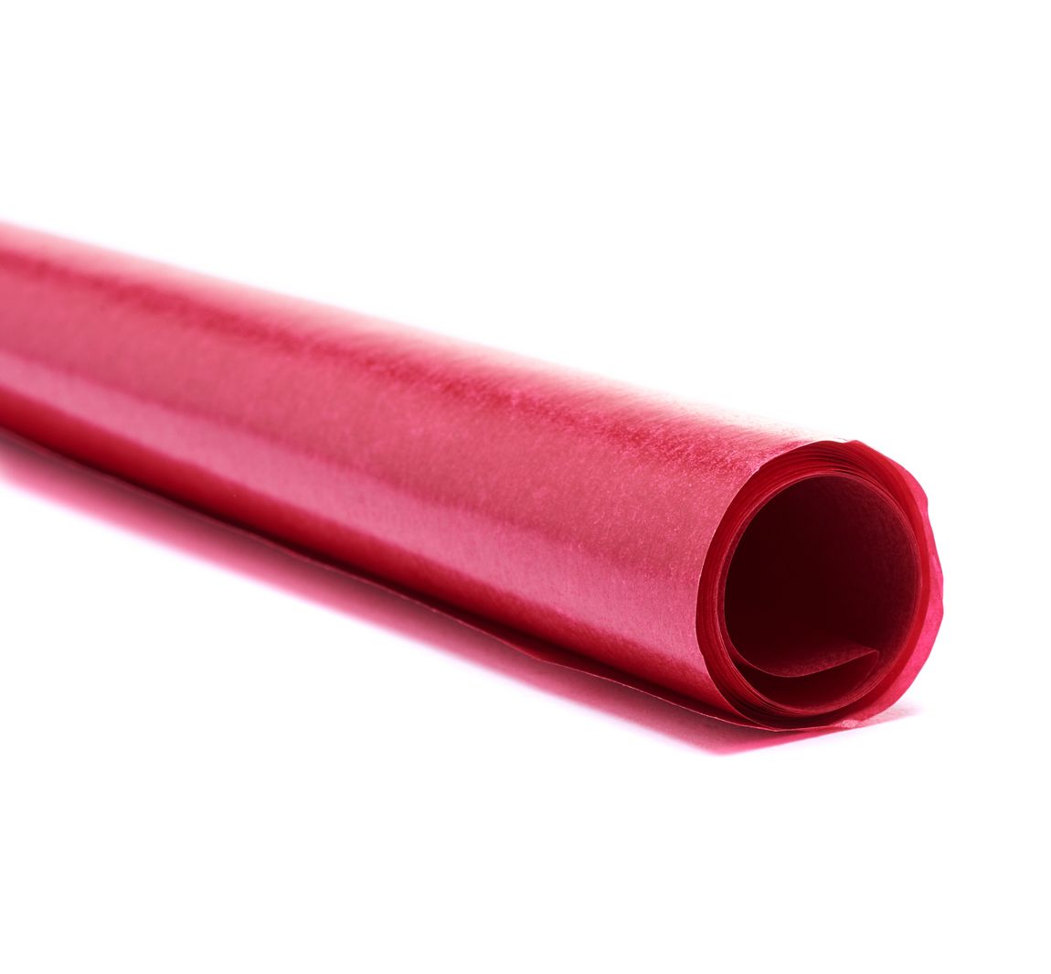 20 X Folia Transparentpapier - Rot 70 Cm X 100 Cm 42 G/qm.