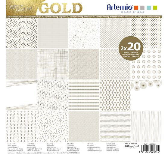 Scrapbook Blok "GOUD