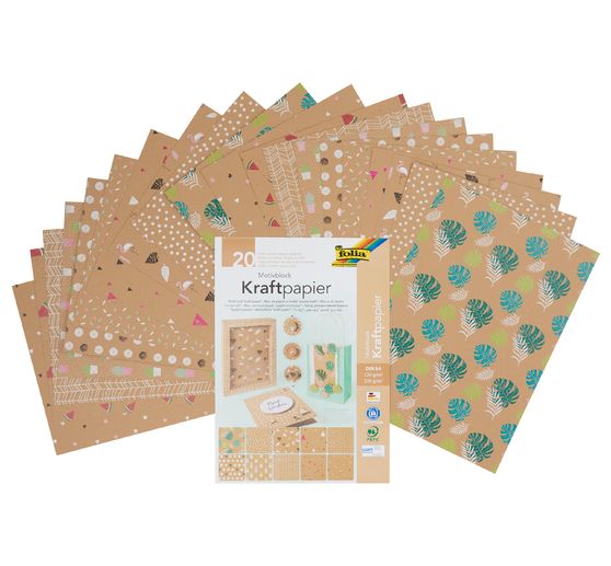 Motiefblok "Kraftpapier met motiefopdruk"