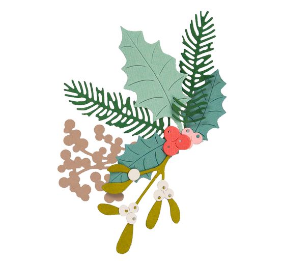 Sizzix Thinlits punching template "Winter Foliage"