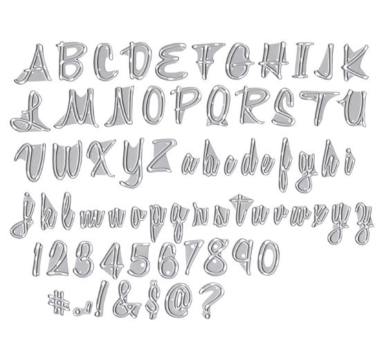 Sizzix Thinlits ponssjabloon "Script Upper & Lower"