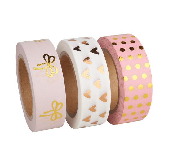 Washi Tape Set "Rose/Gold Foil"