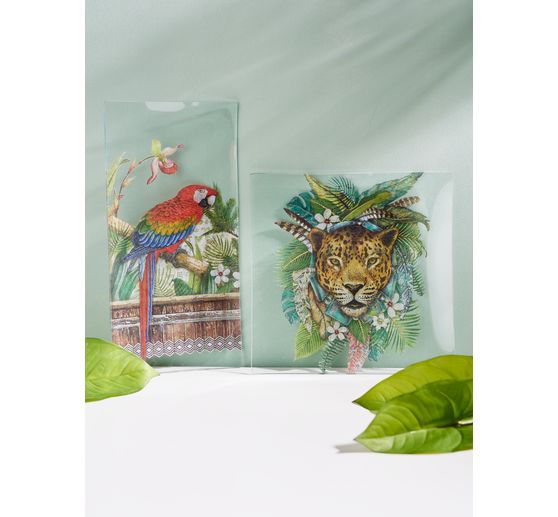 Motif straw silk "Jaguar", DIN A4