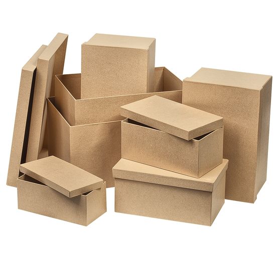 toewijzing Bijzettafeltje Gebakjes VBS Pappschachteln "Rechteck", 7er-Set