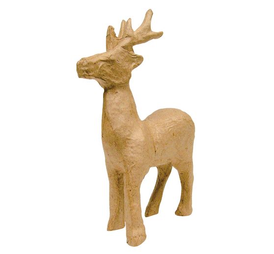 Reindeer made of papier-mâché, 15 cm