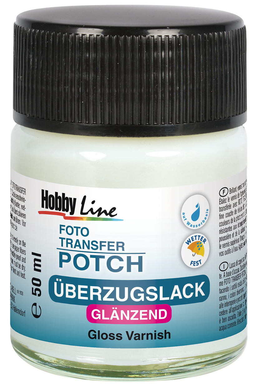 Foto Transfer Potch mit glänzender
