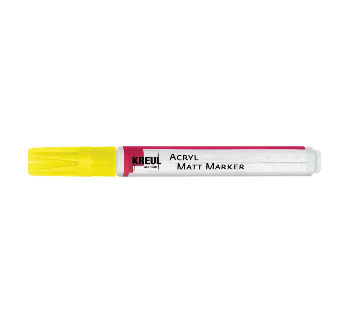 KREUL Acryl Mat Marker medium - Geel
