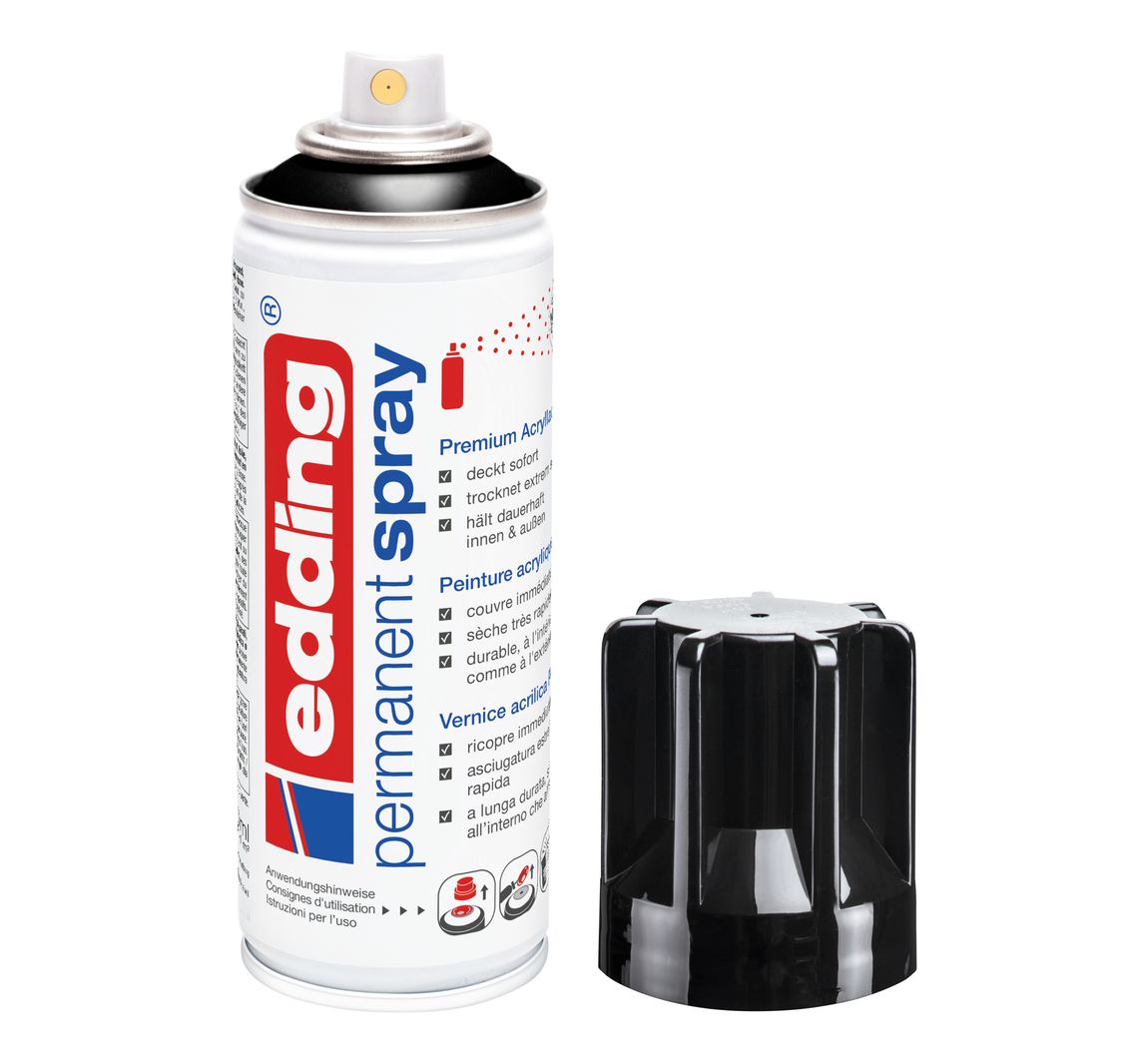 edding 5200 "Permanentspray", glanzend - Gitzwart