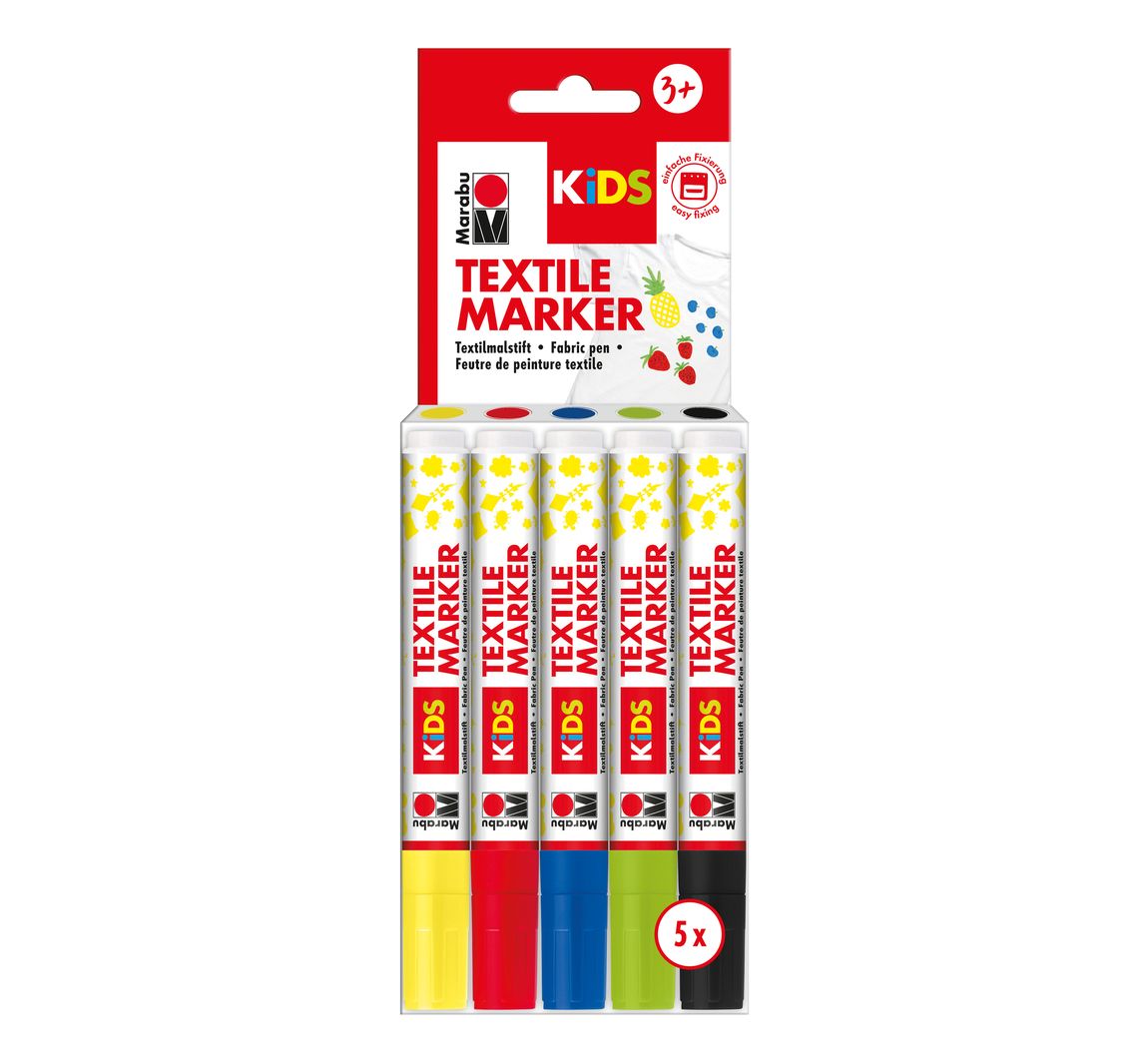 Marabou KIDS TEXTILE MARKER, set van 5