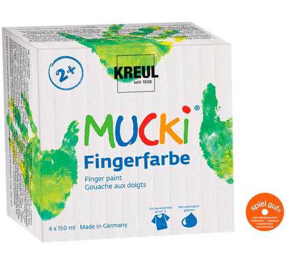 MUCKI Finger paint, set of 4, 150 ml each