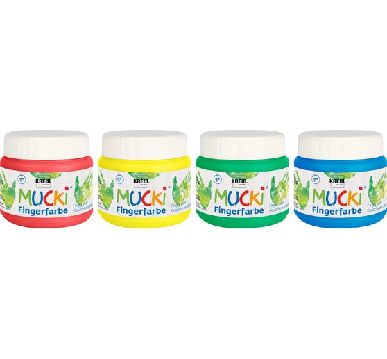 MUCKI Finger paint, set of 4, 150 ml each