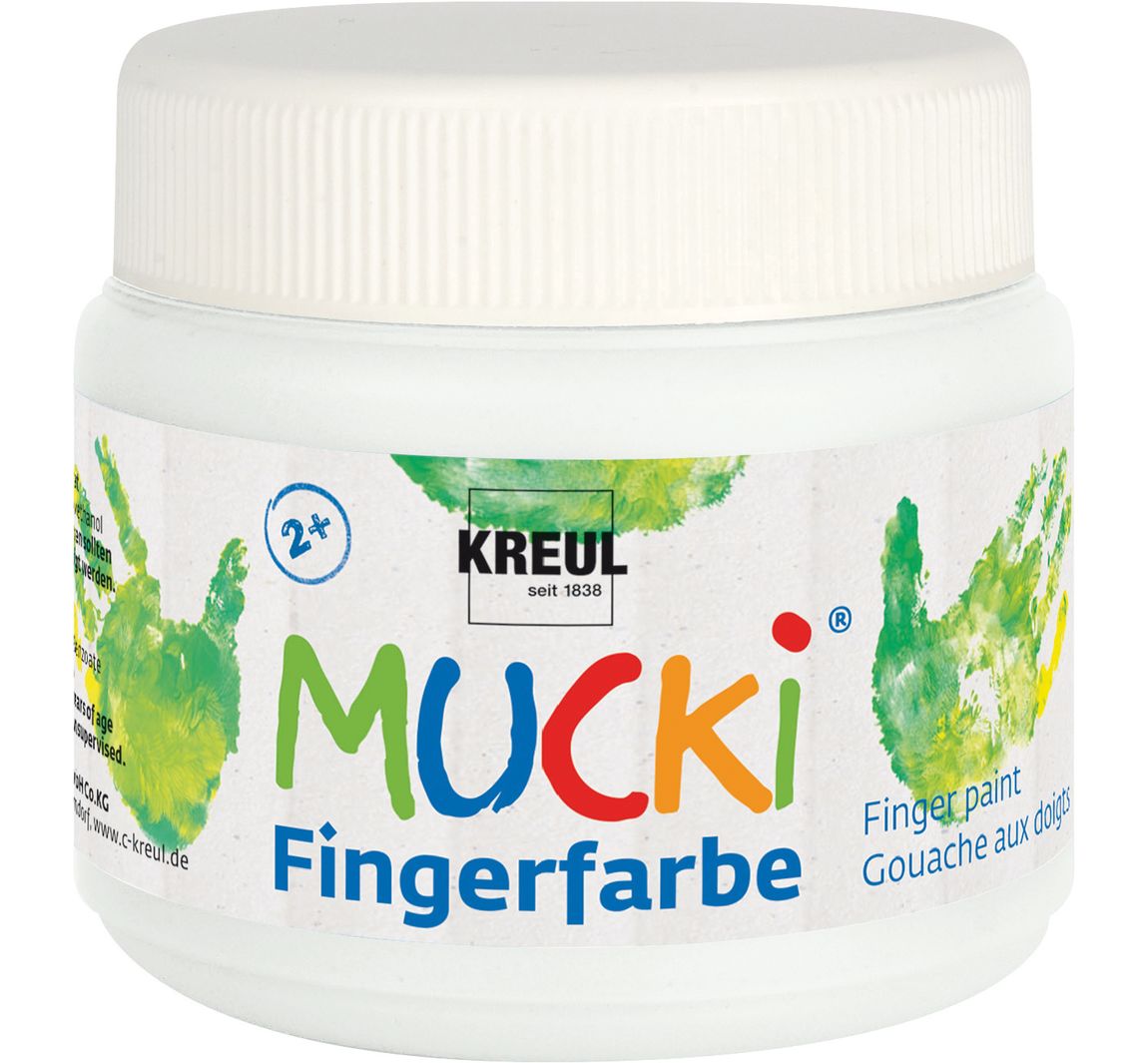 MUCKI Vingerverf, 150 ml - Wit