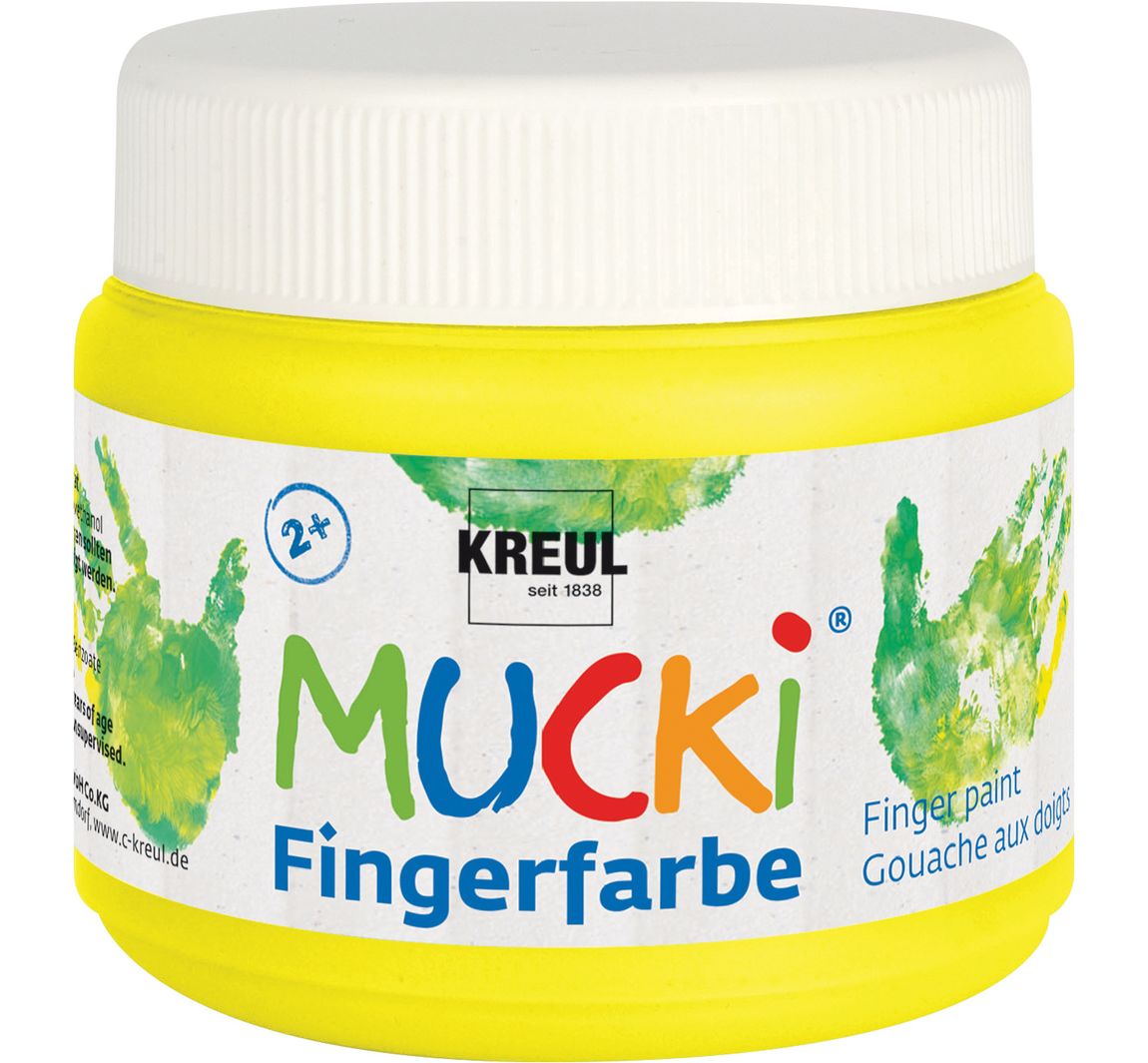 MUCKI Vingerverf, 150 ml - Geel