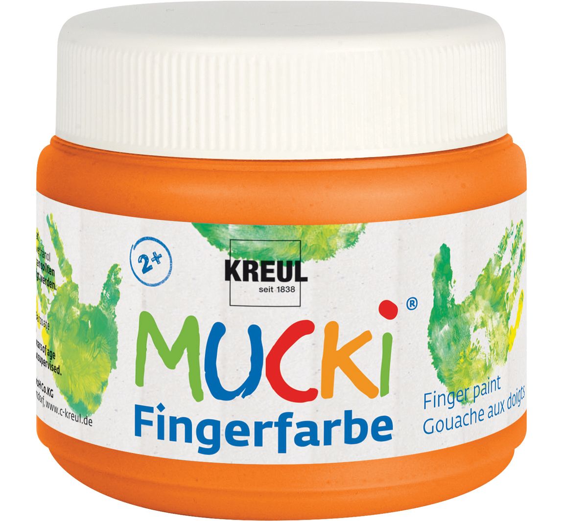 MUCKI Vingerverf, 150 ml - Oranje