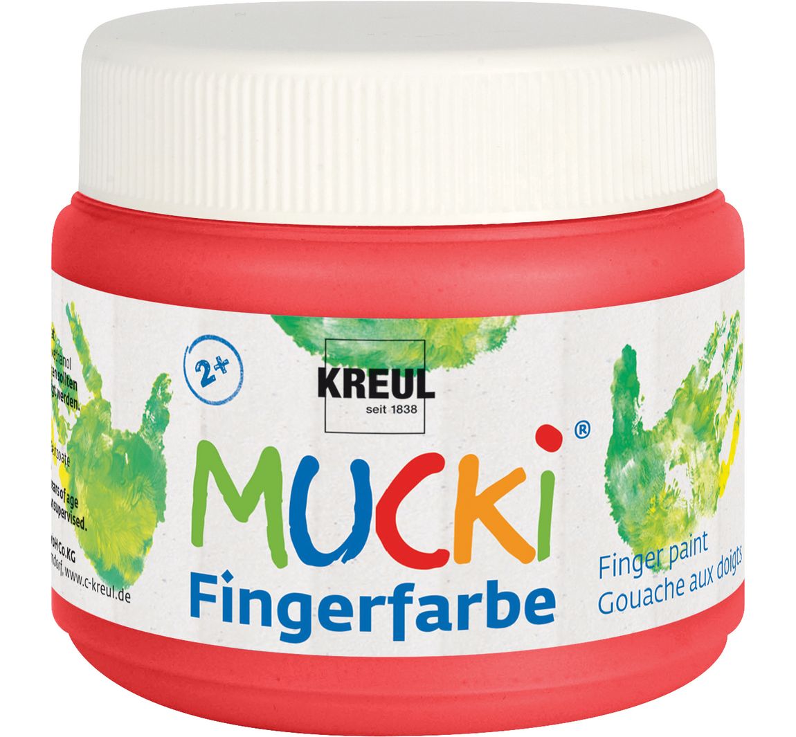 MUCKI Vingerverf, 150 ml - Rood