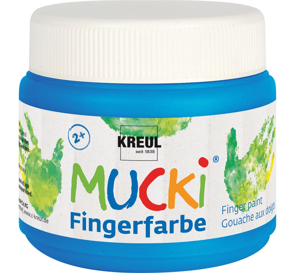 MUCKI Vingerverf, 150 ml - Blauw