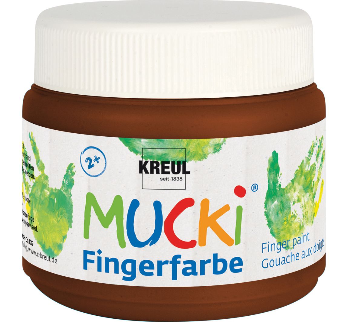 MUCKI Vingerverf, 150 ml - Bruin