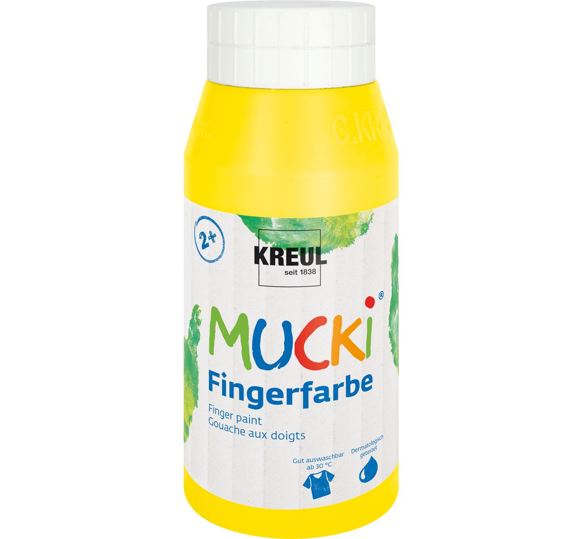 MUCKI Vingerverf, 750 ml - Geel