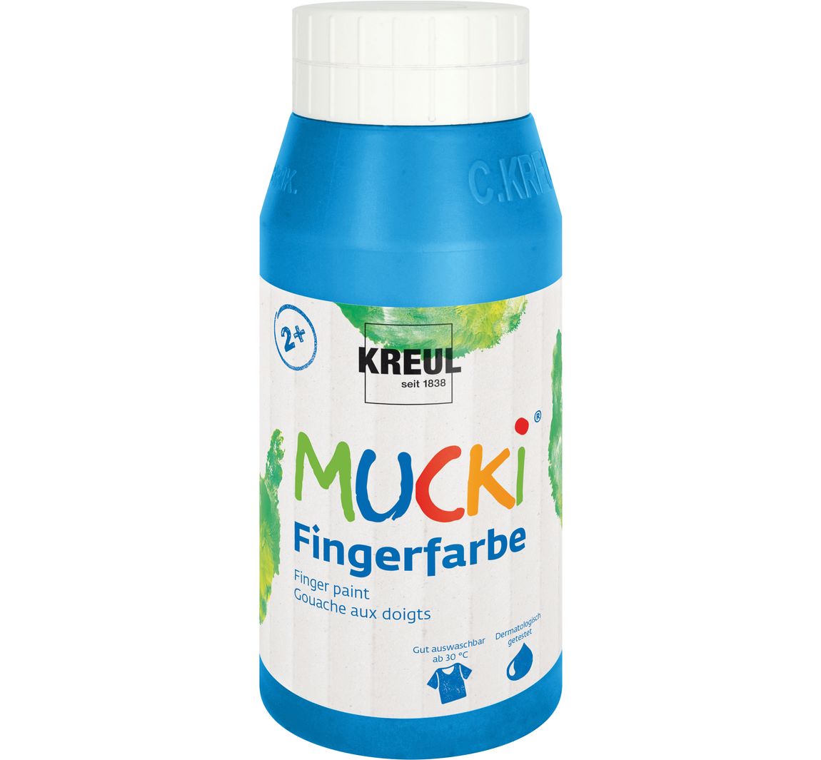 MUCKI Vingerverf, 750 ml - Blauw