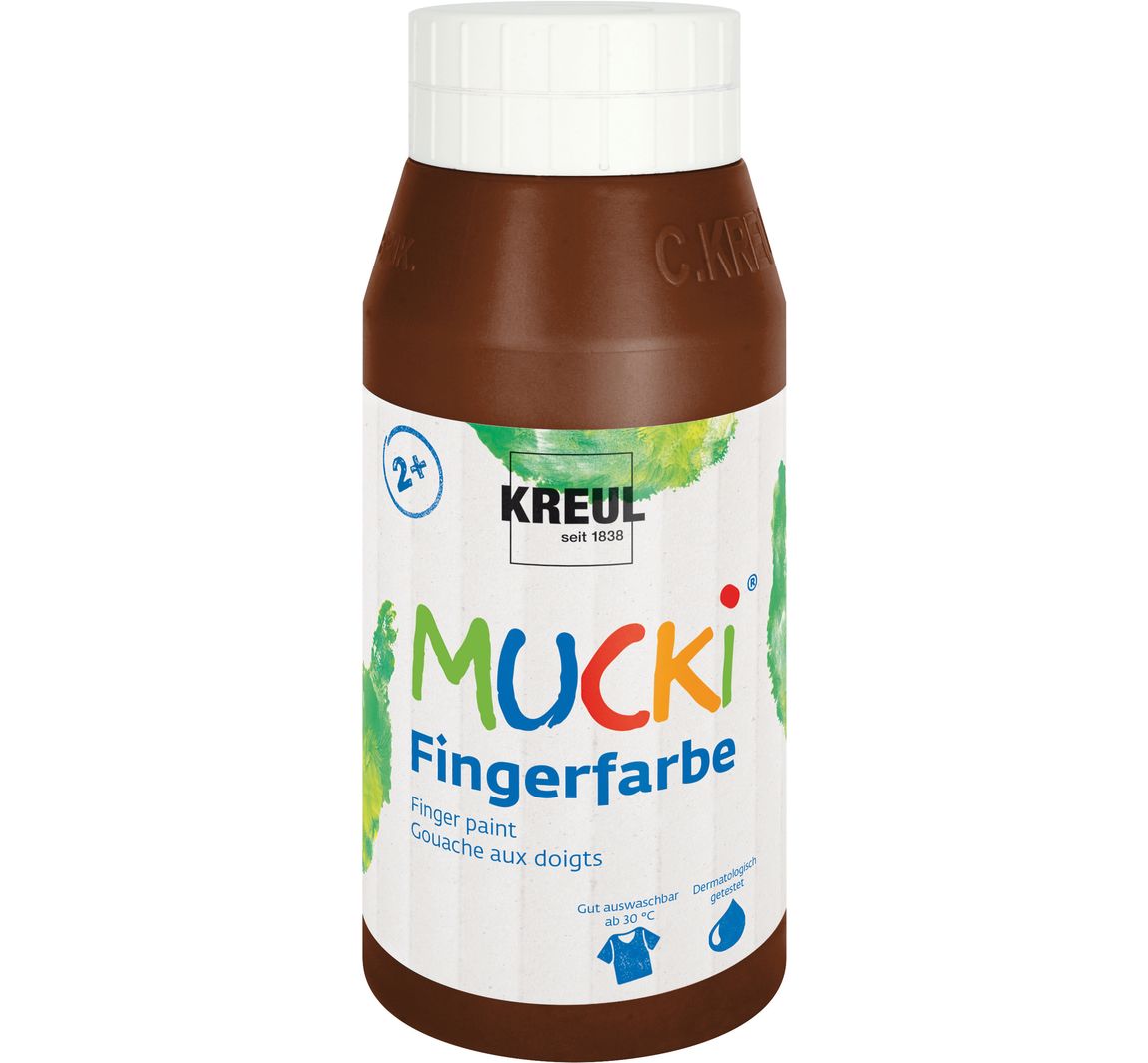 MUCKI Vingerverf, 750 ml - Bruin
