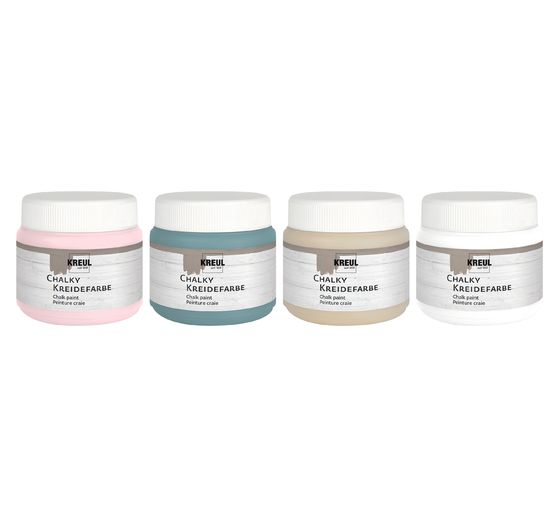 KREUL Chalky krijt kleuren basisset, 4 x 150 ml