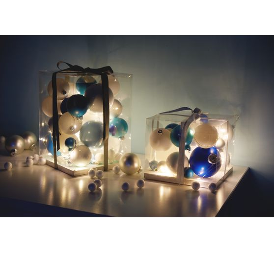 Kerstballen van kunststof, 12 stuks