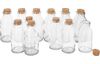 VBS Glass bottles with cork stopper, 12 pieces