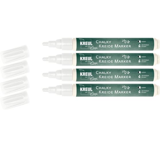 KREUL Krijt krijt Marker Witte Set van 4