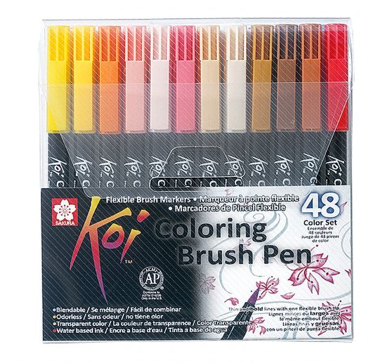 Penseelpen Koi Coloring Brush set, 48 kleuren