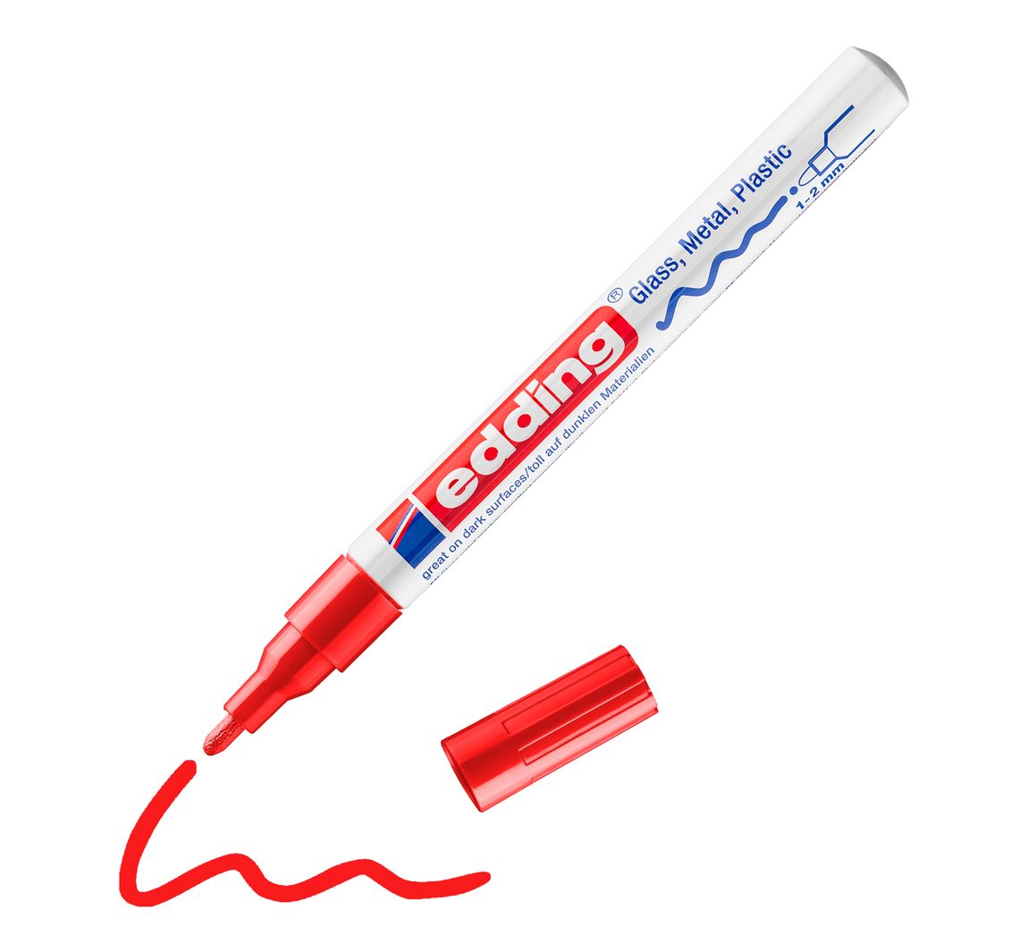 edding 751 "Glanslak-Marker" - Rood