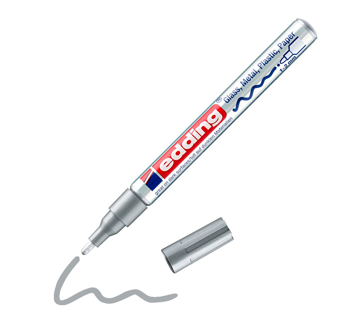 edding 751 "Glanslak-Marker" - Zilver