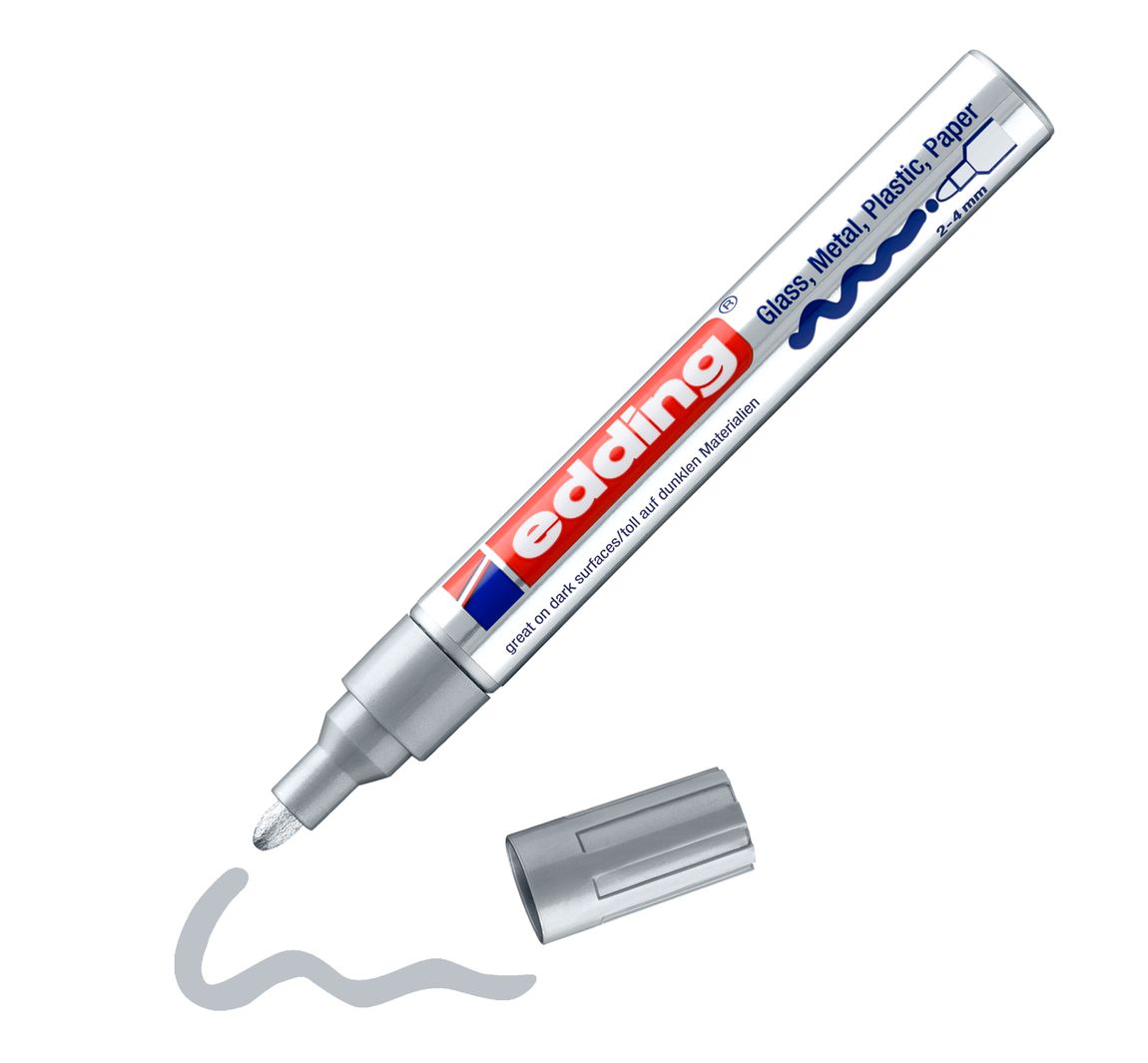 edding 750 "Glanslak-Marker" - Zilver