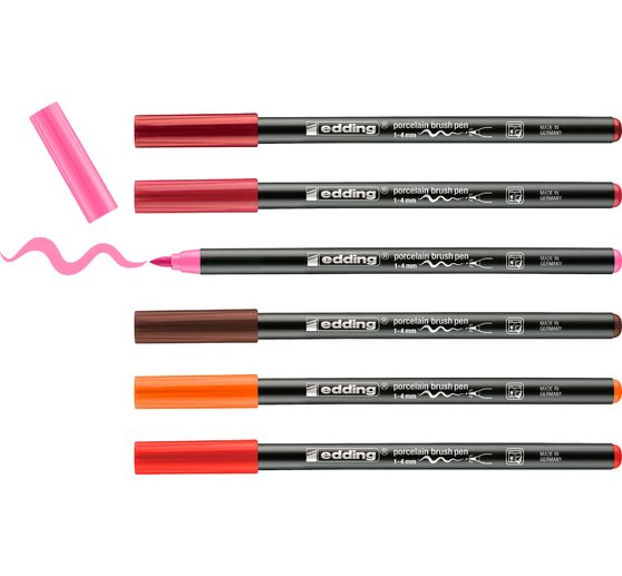 edding 4200 Porselein penseelpen "Warm"