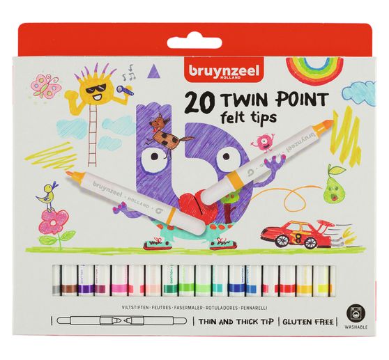 Felt pens "Twin Point", 20 pcs.